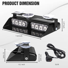 Load image into Gallery viewer, 2 in 1 16 LED Strobe Light Bar for Interior Roof Dash Windshield