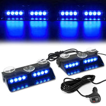 Load image into Gallery viewer, 2 in 1 16 LED Strobe Light Bar for Interior Roof Dash Windshield