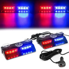 Load image into Gallery viewer, 2 in 1 16 LED Strobe Light Bar for Interior Roof Dash Windshield