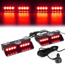 Load image into Gallery viewer, 2 in 1 16 LED Strobe Light Bar for Interior Roof Dash Windshield