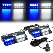 Load image into Gallery viewer, 2 in 1 16 LED Strobe Light Bar for Interior Roof Dash Windshield