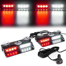 Load image into Gallery viewer, 2 in 1 16 LED Strobe Light Bar for Interior Roof Dash Windshield