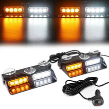 Load image into Gallery viewer, 2 in 1 16 LED Strobe Light Bar for Interior Roof Dash Windshield