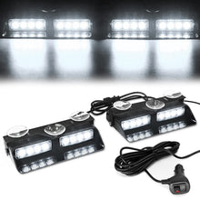 Load image into Gallery viewer, 2 in 1 16 LED Strobe Light Bar for Interior Roof Dash Windshield