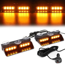 Load image into Gallery viewer, 2 in 1 16 LED Strobe Light Bar for Interior Roof Dash Windshield