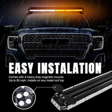 Load image into Gallery viewer, 78 LED 38&quot; Double Side Roof Top Strobe Light Bar with Magnetic Base
