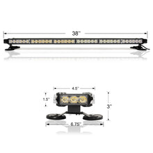 Load image into Gallery viewer, 78 LED 38" Double Side Roof Top Strobe Light Bar with Magnetic Base