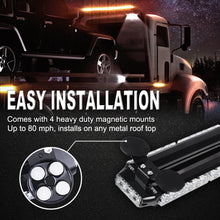 Load image into Gallery viewer, 54 LED 26" Double Side Roof Top Strobe Light Bar with Magnetic Base