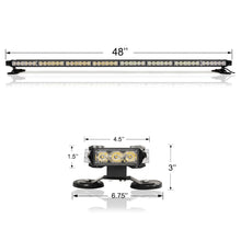 Load image into Gallery viewer, 102 LED 48" Double Side Roof Top Strobe Light Bar with Magnetic Base