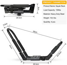 Load image into Gallery viewer, Upgrade Folding Kayak Roof Carrier Rack J-Style