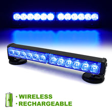 Load image into Gallery viewer, Wireless Battery 12 LED Traffic Advisor Strobe Light Bar