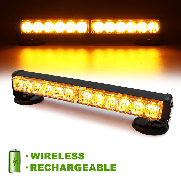 Wireless Battery 12 LED Traffic Advisor Strobe Light Bar