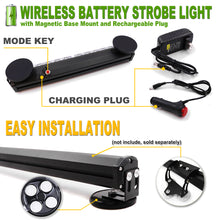 Load image into Gallery viewer, Wireless Battery 12 LED Traffic Advisor Strobe Light Bar