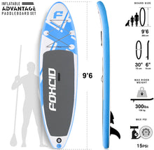 Load image into Gallery viewer, Speed Blue 9'6 Inflatable Paddle Board By FOXCID 2022