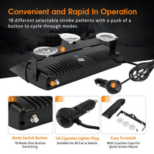 Load image into Gallery viewer, 16 LED Strobe Light Bar for Interior Roof Dash Windshield