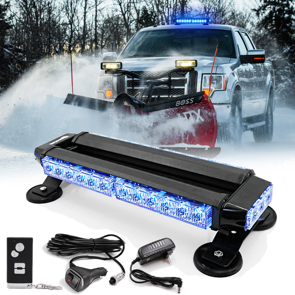 auto rechargeable emergency led flashlight Wireless Rechargeable Battery 14.5" LED Rooftop Double Side Strobe Light Bar