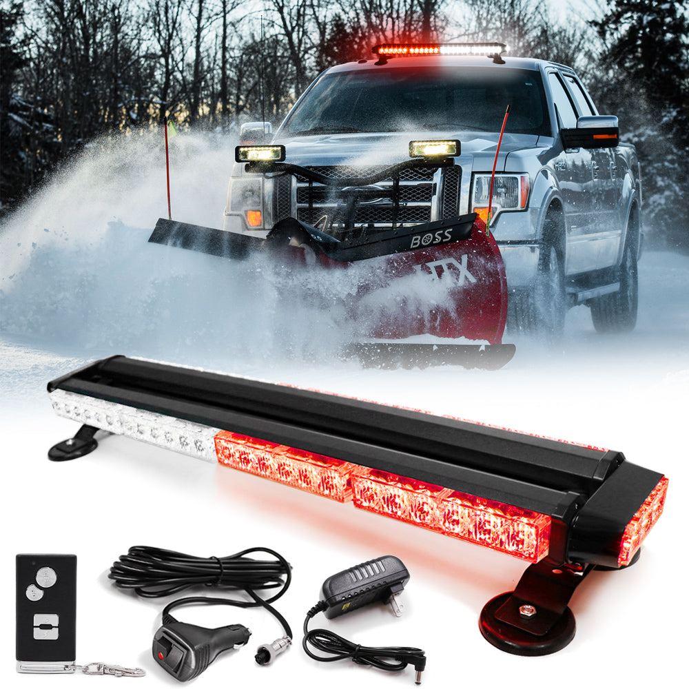 auto rechargeable emergency led flashlight Wireless Rechargeable Battery 26" LED Rooftop Double Side Strobe Light – FOXCID