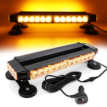 Load image into Gallery viewer, 30 LED 14.5&quot; Double Side Roof Top Strobe Light Bar with Magnetic Base
