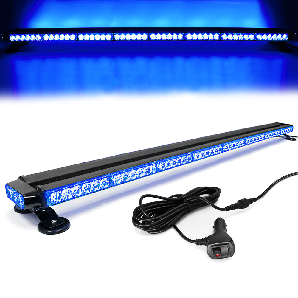 102 LED 48 Double Side Roof Top Strobe Light Bar with Magnetic Base –  FOXCID