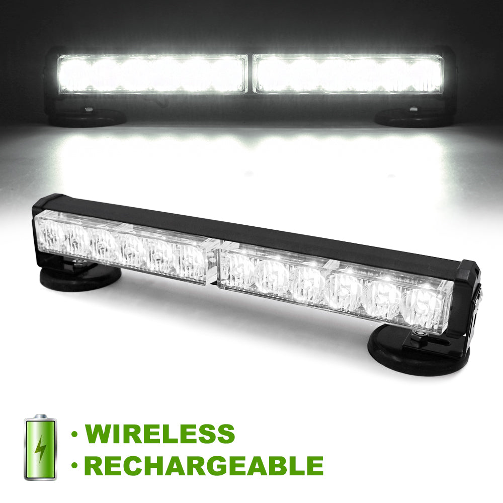 CLAuto 36" Amber/White LED Strobe Light Bar – 12 Flash Modes, 34 Bulbs, IP68